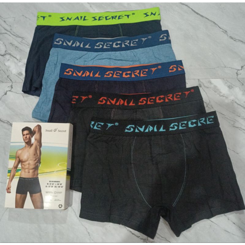 3 PCS CELANA DALAM BOXER PRIA / BOXER SNAIL SECRET PREMIUM