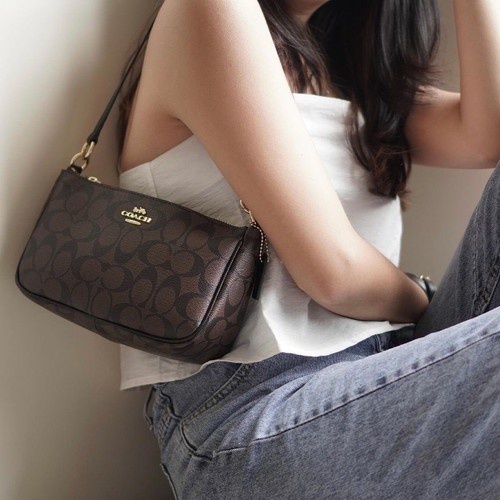 Best Seller Tas Coach Top Handle Pouch Bag Signature Canvas Sling Bag 36674 C36674