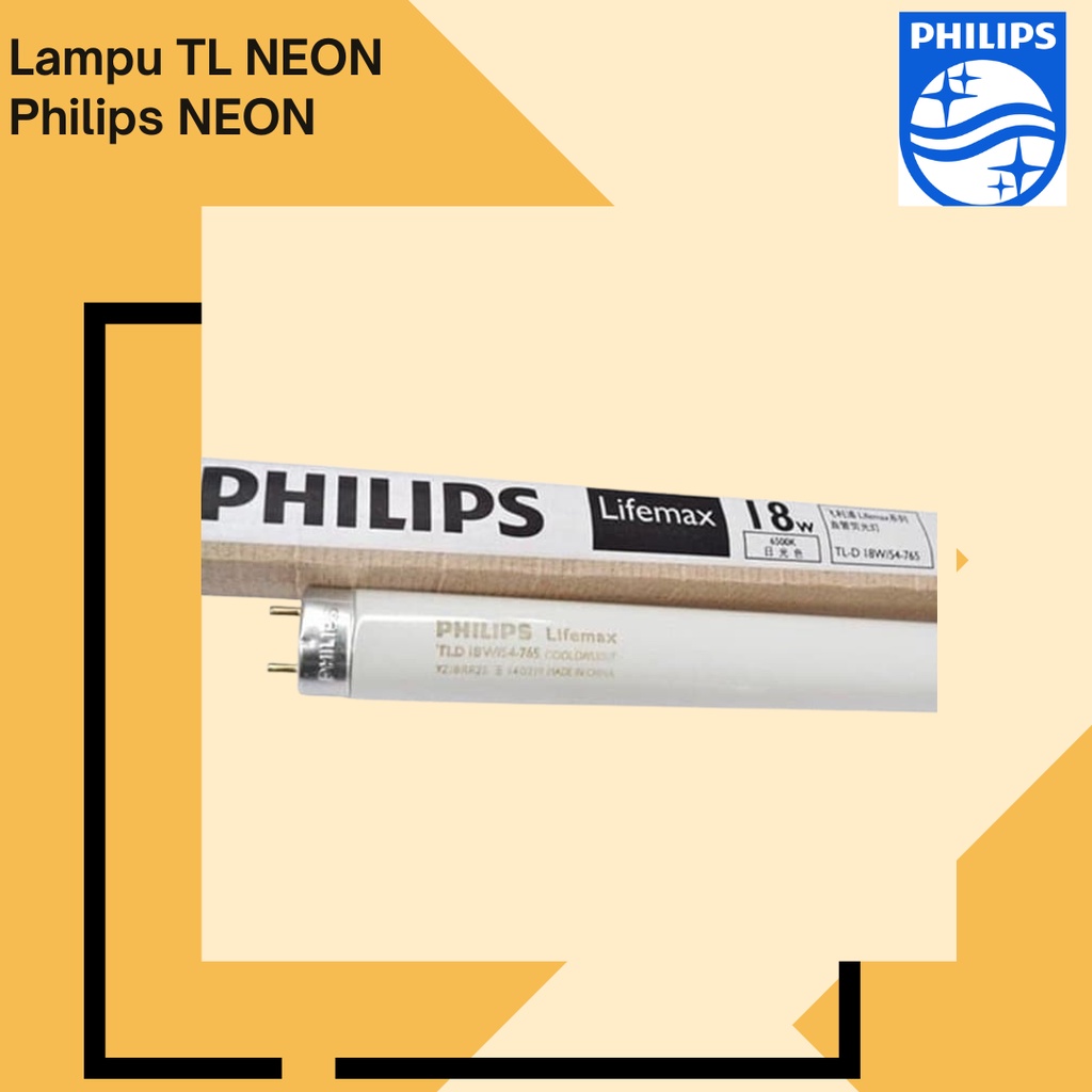 Jual PHILIPS Lampu Neon TL-D TLD 18W/54 18W 18 WATT LAMPU NEON 60 CM ...