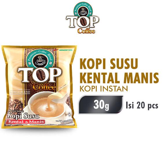 

[BISA COD] Top Coffee Kopi Instan Susu Kental Manis (3in1) 30 gr x 20 pcs