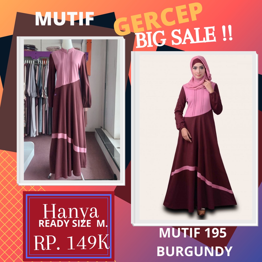 GAMIS KAOS COMBED MUTIF 195 BURGUNDY / BAJU GAMIS MUTIF BUSUI FRIENDLY PROMO / PROMO BAJU MUTIF  GER