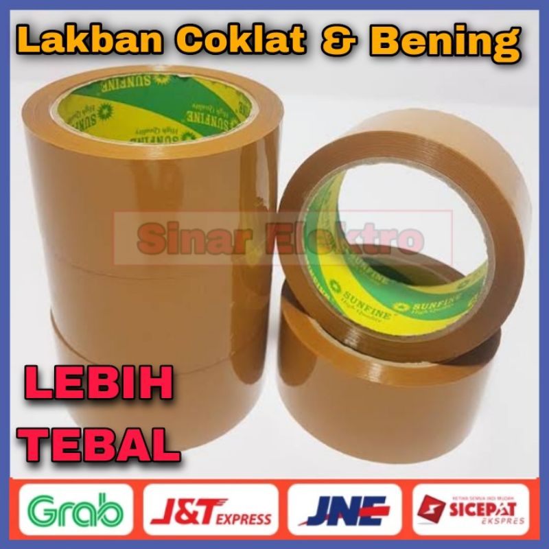 

Lakban Bening Dan Coklat 90 yard Tebal Kualitas Daimaru - Sinar Elektro