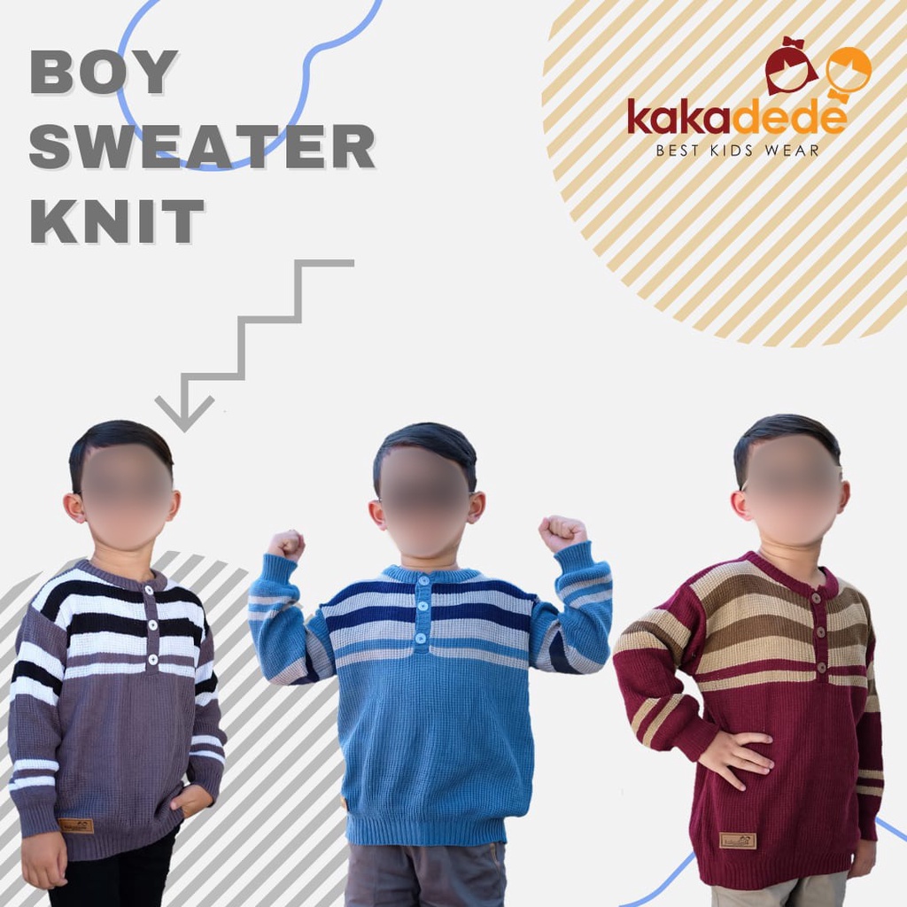 Sweater Rajut Anak Laki-laki / Kardigan Rajut Anak Cowok