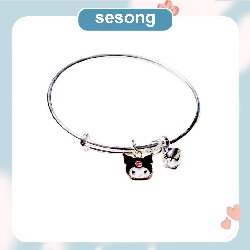 Gelang Kartun Wanita Cinnamoroll Dog Kuromi Sahabat Pasangan yang Dapat Disesuaikan Fashion Korea SS