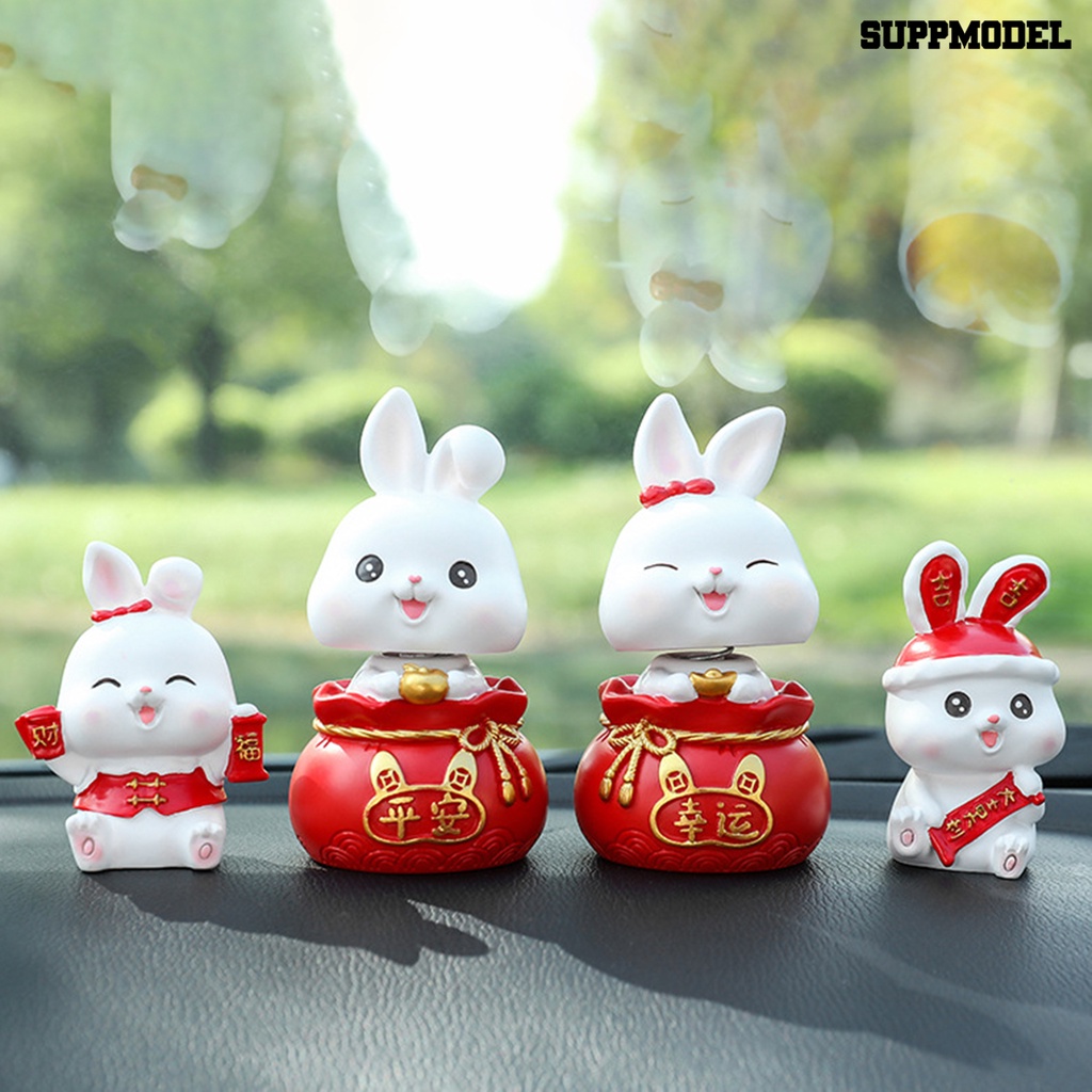 [Auto] Ornamen Kelinci Lucu Tidak Luntur Hias Interior Mobil Dashboard Lucky Rabbit Figurine Dekorasi Rumah