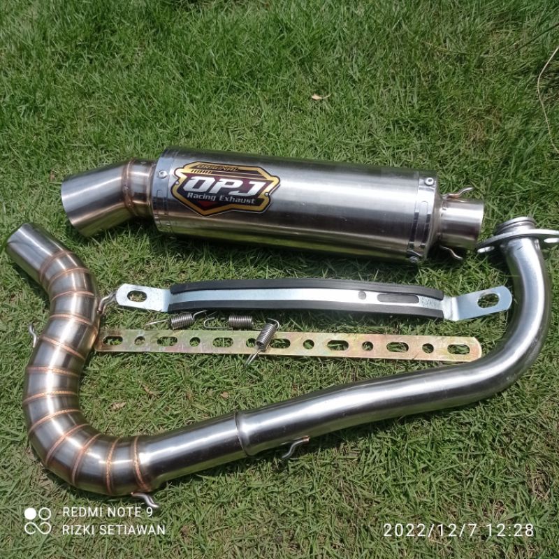 Knalpot Corong DPJ leher cobra ngacung mio beat vario nmax inlet 38 mm