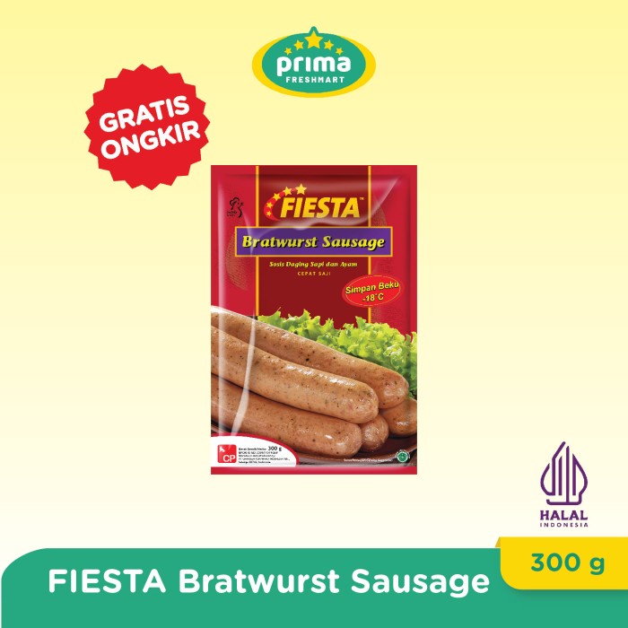 

⭐BISA COD⭐ Fiesta Paket Sosis Bratwurst Makanan Instan 300 G (2 Pcs)