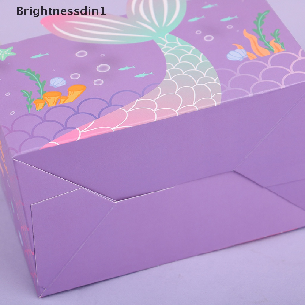 6 Pcs Kotak Kemasan Permen Desain Mermaid Bawah Laut 1 In 1 Untuk Hadiah