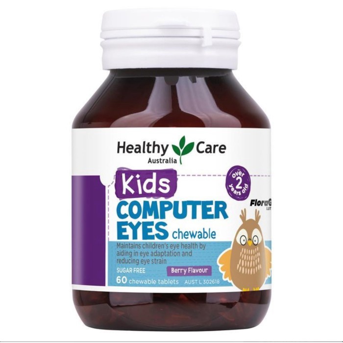 Healthy Care Kids Computer Eyes 60 Chewable Tablets AUSTRALIA