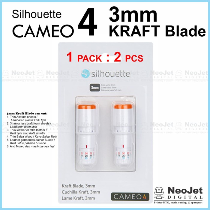 

Art Pisau Cameo 4 Kraft Craft Blade 3 Mm Original Mesin Cutting Cameo 4