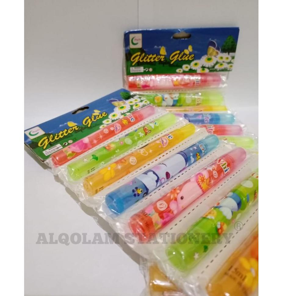 

ォ SATU RENTENG ( 12 PCS ) Glitter Glue Water Glue Lem Stik Cair Lucu Fancy 15ml ⇕