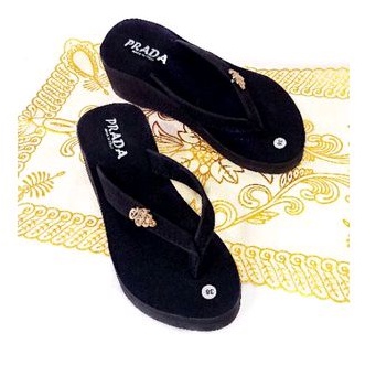 SANDAL WEDGES KOREA MURAH - SANDAL JEPIT  WANITA - SANDAL WANITA MURAH (PRADE MERAK)