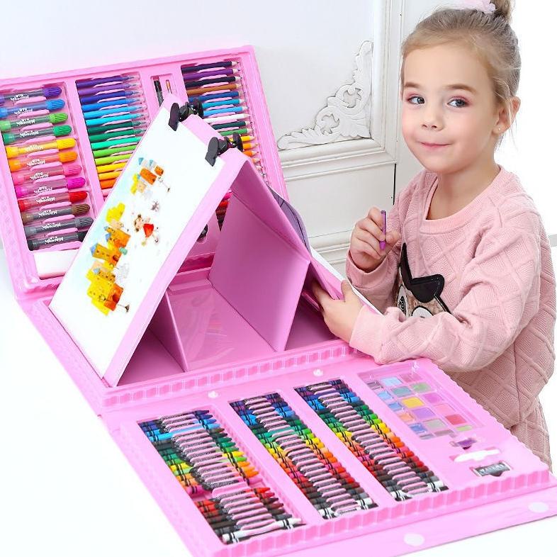 

Terbaik Crayon Anak Set Isi 208 Pcs Alat Lukis Anak Set Pensil Warna Pink