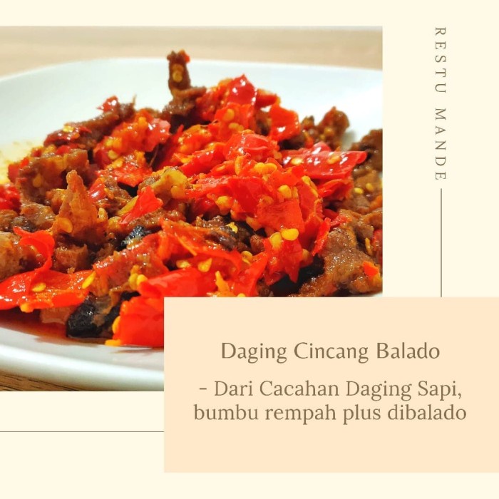 

Daging Cincang Balado (Daging Sapi 250 Gram Txs0X-81