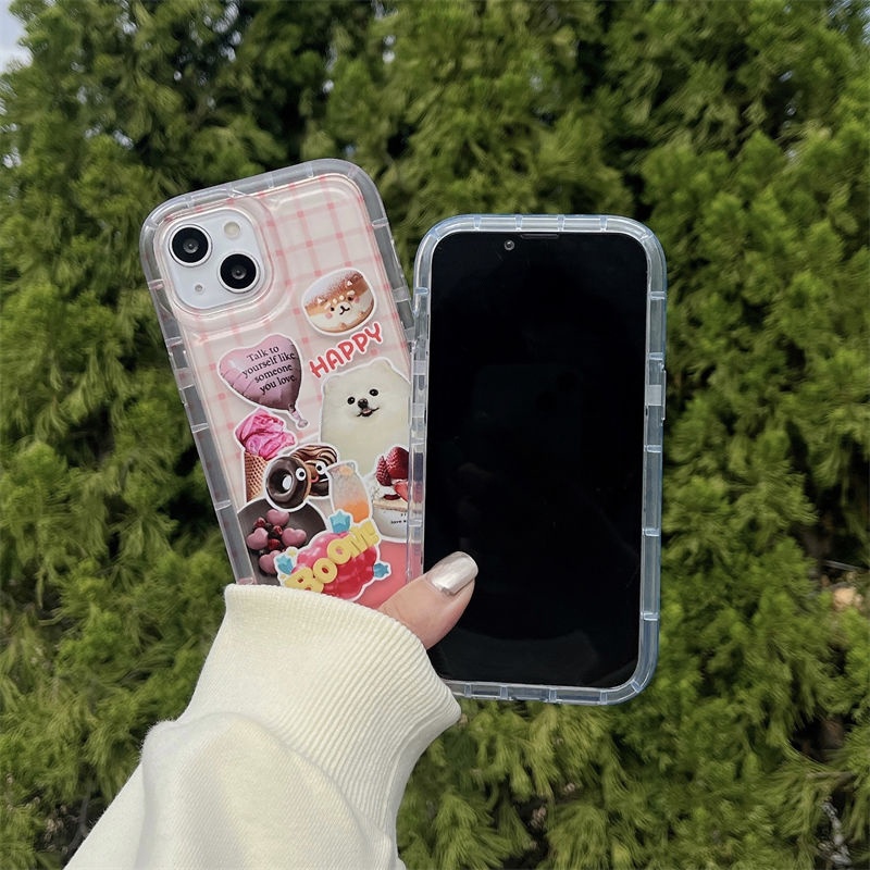 IPHONE Casing Ponsel Lembut Transparan Kompatibel Untuk Iphone14 13 12 11 Pro XS Max X XR 78 6 6S Plus Casing Shockproof TPU Cover