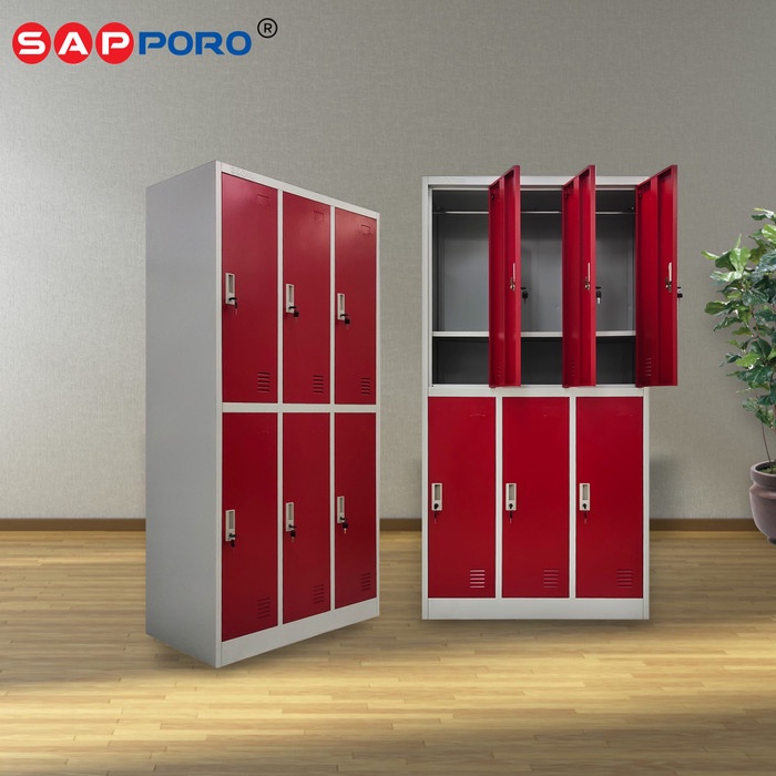 

TERBAIK SAPPORO ESSEN 6 - Loker Besi 6 Pintu Steel Locker 6 Doors Code 4160