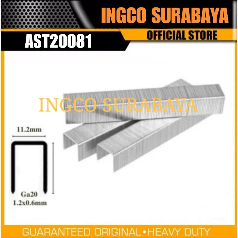 

INGCO AST20081 CROWN STAPLES U 8MM REFILL ISI STEPLES TEMBAK U8
