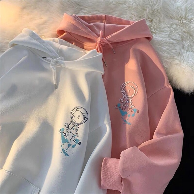 Promo Cod Hoodie Couple Pria Wanita Satuan Funny Cartoon Print Loose Hoodie Couple 2022 New Hanins Fashion Hoodie Coat for Men and Women