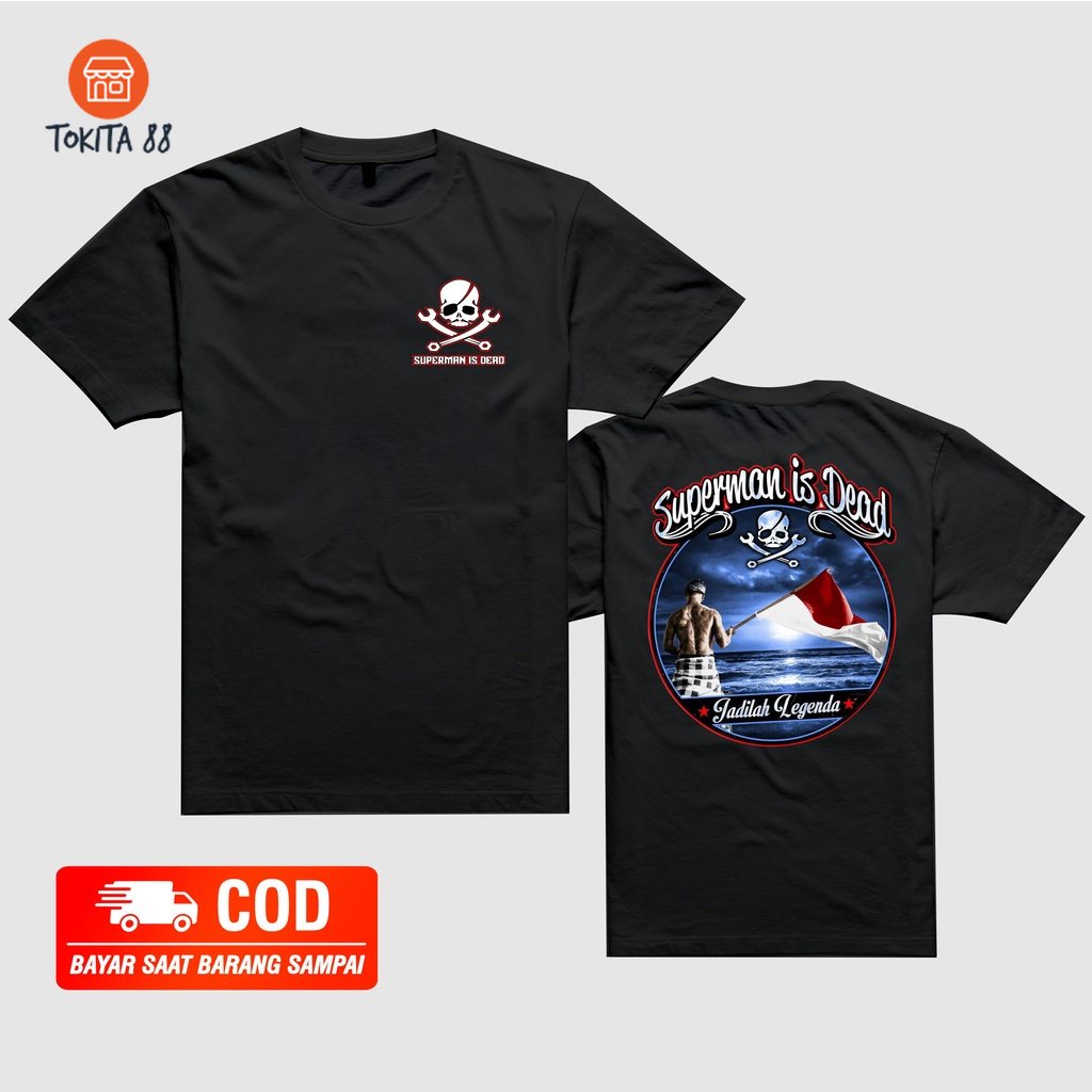 KAOS LENGAN PENDEK SUPERMAN IS DEAD SID - BAJU OUTSIDERS KAOS BAND ORIGINAL DISTRO KATUN