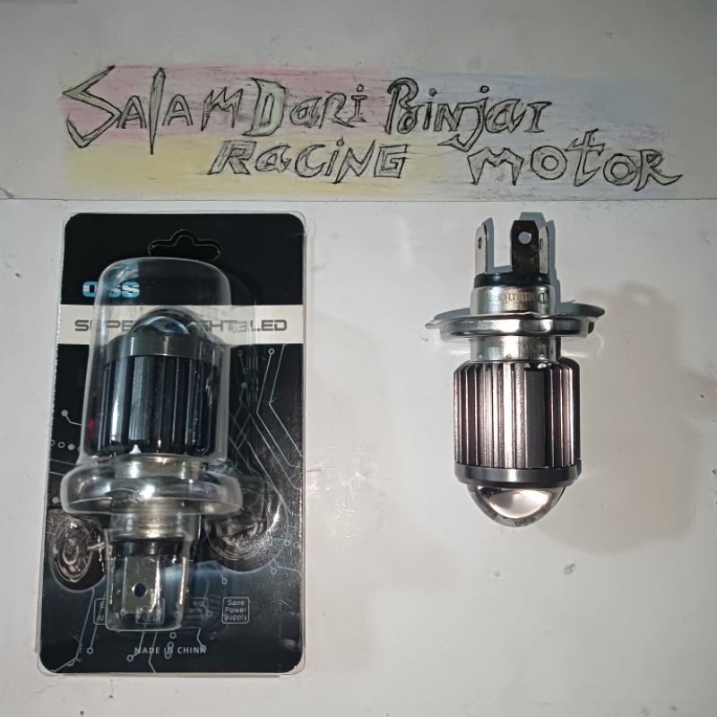 BOHLAM LAMPU DEPAN LED H4 LASER VIXION NEW VIXION OLD SUPER TERANG