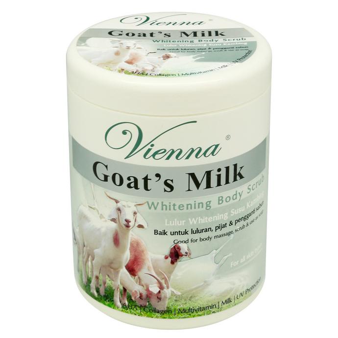 (BISA COD) AZZAHRA VIENNA WHITENING BODY SCRUB GOAT MILK 1000 gram