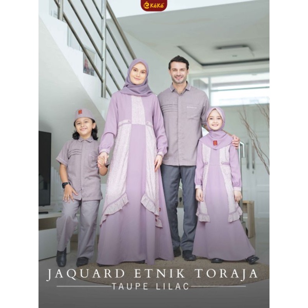SARIMBIT KEKE TERBARU JAQUARD ETNIK TORAJA TAUPE LILAC || SARIMBIT KELUARGA KEKE 2023