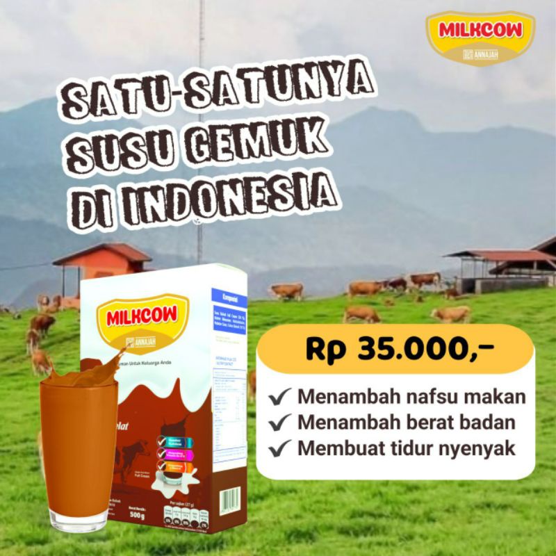 

PROMO MILKCOW SUSU SAPI ORGINAL FULL CREM 100 AMPUH GEMUKIN BADAN