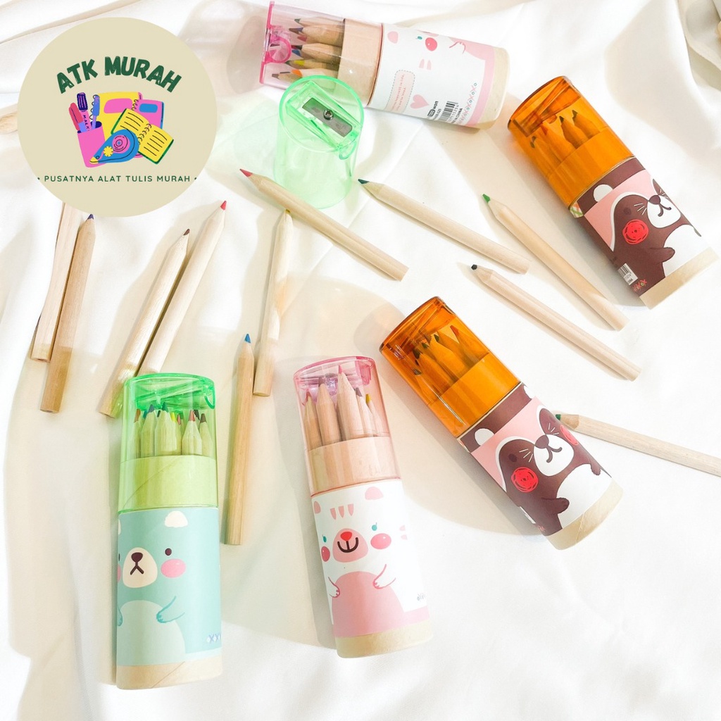 

PENSIL WARNA TABUNG ISI 12 PCS WARNA + RAUTAN COLOR PENCIL FREE SHARPERNER LUCU COD