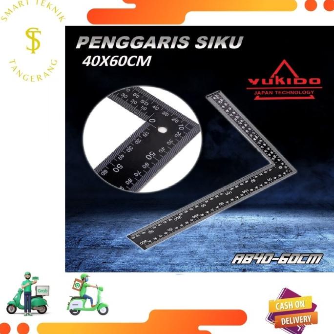 

YUKIDO Penggaris siku tukang 40x60 cm penggaris Siku L besar 16x24 inc