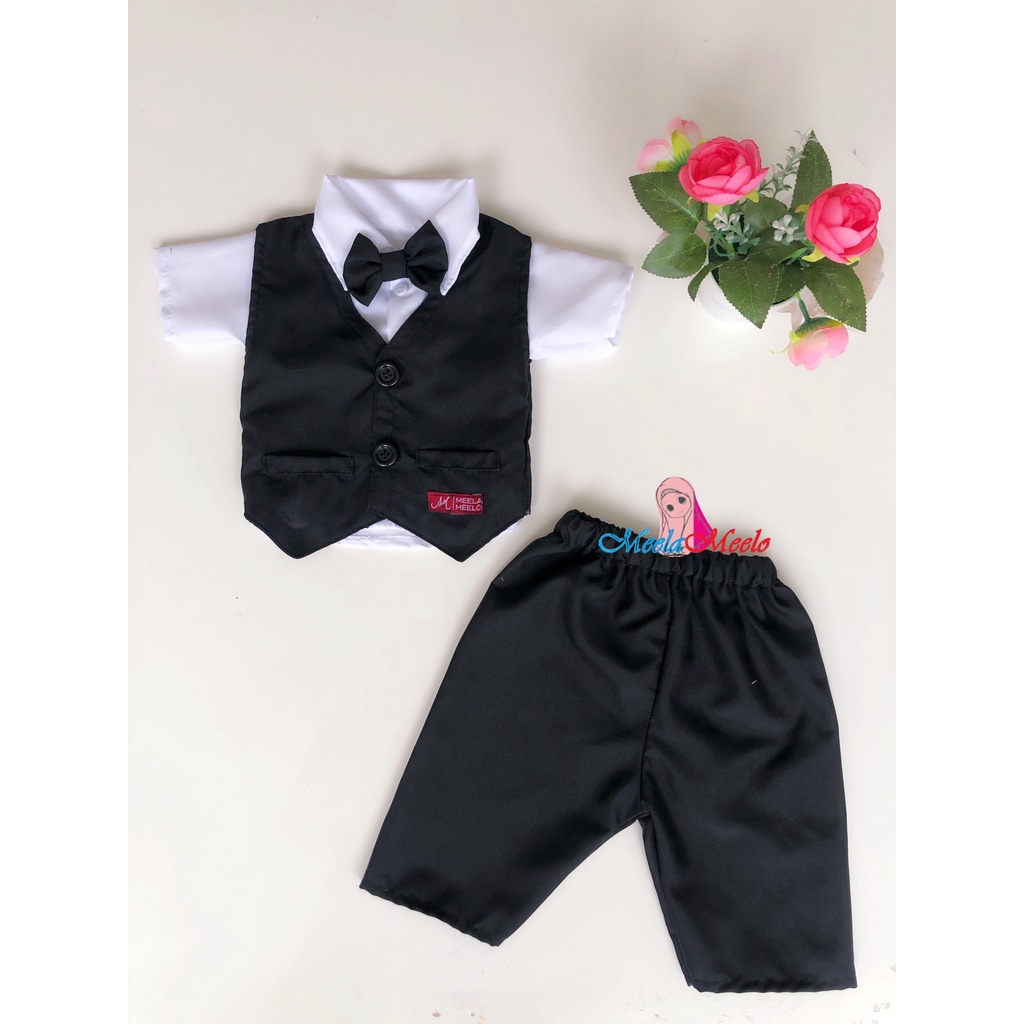 Setelan Rompi Anak Premium newborn - 6 tahun Jas Anak Vest Formal Pesta Laki-laki  Perempuan Setelan jas plus slim rompi kemeja dasi celana Tuxedo