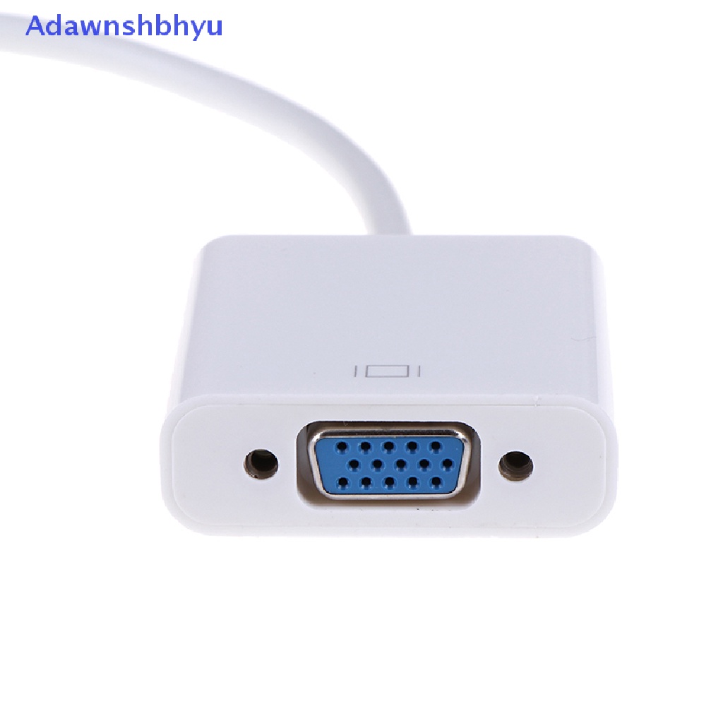 Adhyu 1Pcs Adaptor converter HDMI to VGA HD 1080P Putih ID