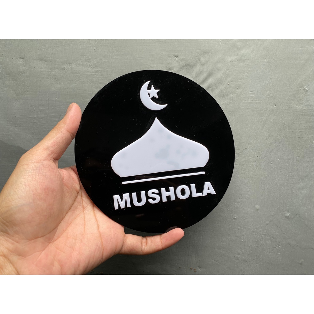 

Tanda / Signate mushola bahan akriik