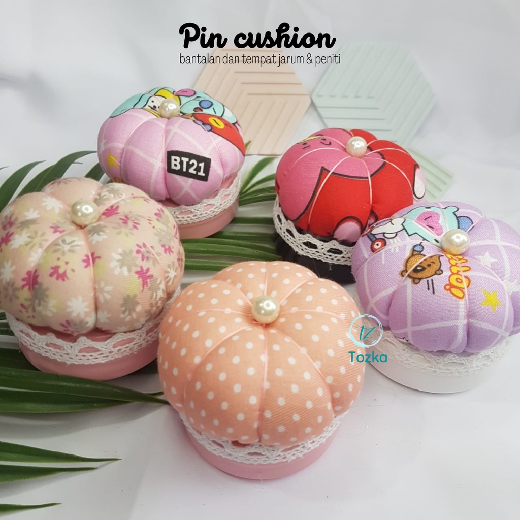 Pin cushion set I Bantal jarum I Tempat jarum pentul dan bros