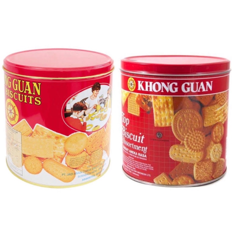 Khong Guan Assorted Biscuit Bulat 650 gr / Biskuit / Khonguan / kong / Khong / Guan / Assorted / Biscuit / Red / mini / top / biscuits / Bulat / Kaleng / Biskut / konguan / 650gr