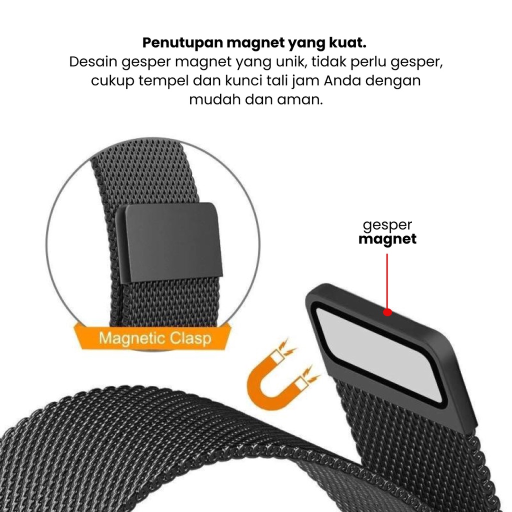 Strap Apple Watch Stainless Steel Milanese Loop iWatch 3 4 5 6 7 8 Replacement Band Gaya Elegant