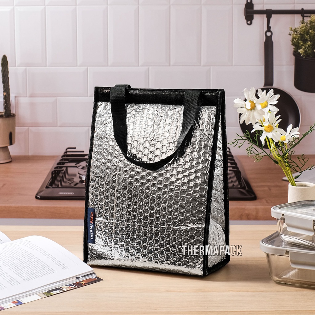 ThermaPack Insulated Tote | Tas Aluminium Cooler Tote Bag - Size M ( 5 pcs )
