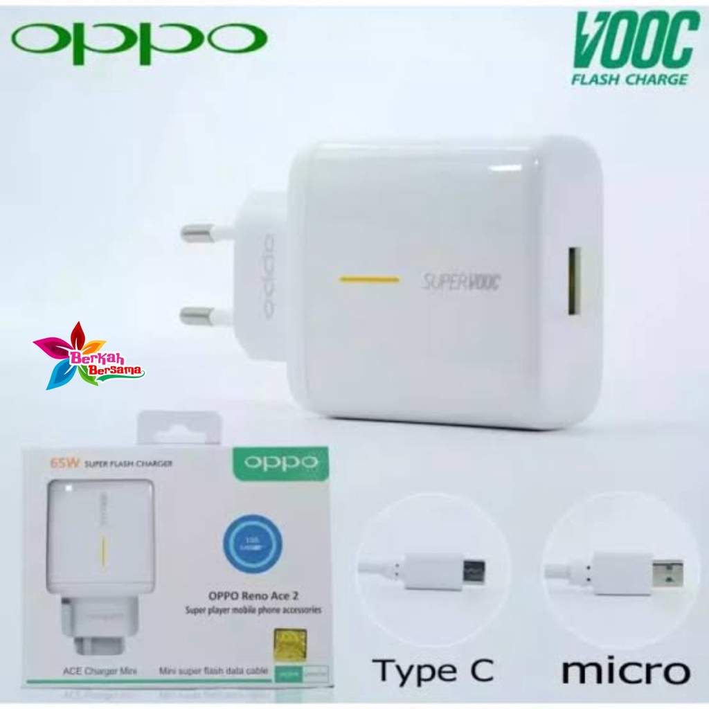 Charger Cashan tc Original  Oppo 65wat micro usb Fast Charging super vooc F9 A5S A3S F7 F5 F3 F1S BB7485