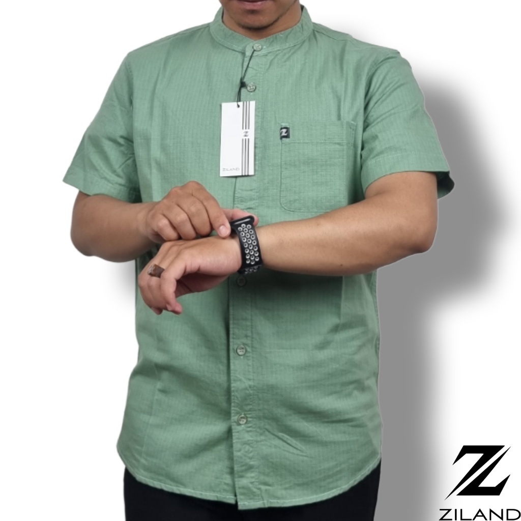 Kemko Dewasa ZILAND New Kemeja Koko Pria Lengan Pendek Polos Katun Sigaret Premium Ada Ukuran Jumbo High Quality