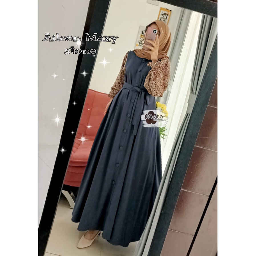 AILEEN MAXY/ PRODUK ORIGINAL ATHATA EXCLUSIVE/ GAMIS BAHAN KOMBINASI