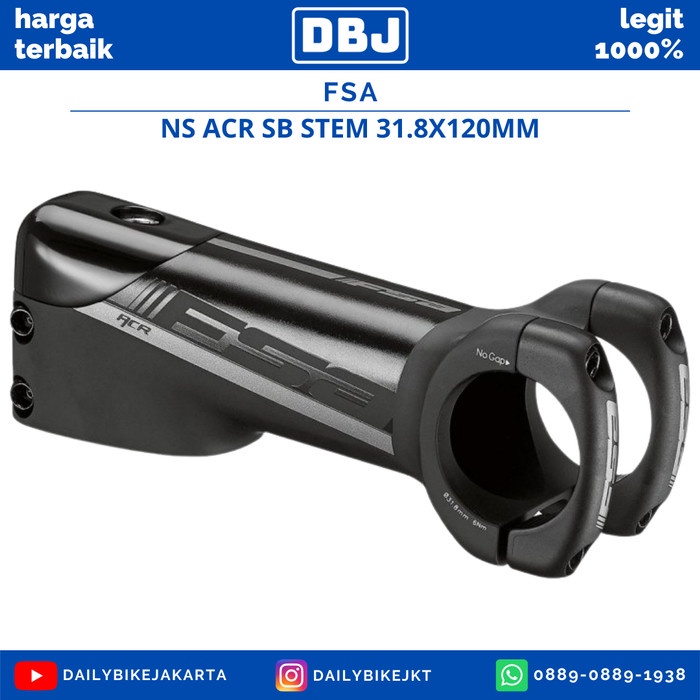 STEM SEPEDA ROADBIKE FSA NS ACR SB MATTE BLACK