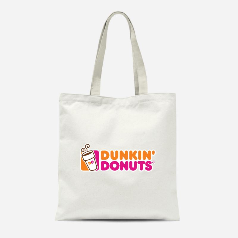 TOTE BAG KANVAS RESLETING/TOTEBAG /TOTEBAG WANITA /TOTEBAG PAKAI RESLETING DUNKIN DONUT MURAH