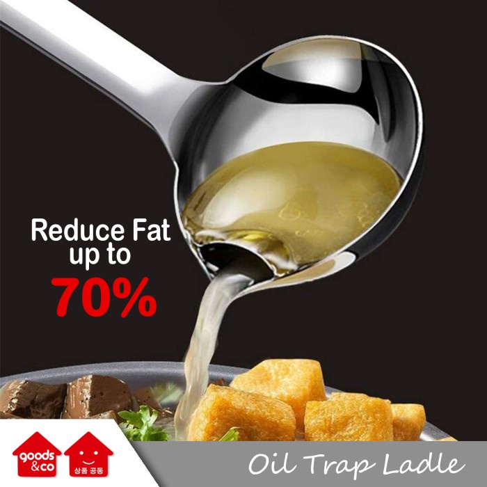Vegg Centong Ladle Soup Pemisah Minyak/ Ladle Soup Stainless Steel Premium