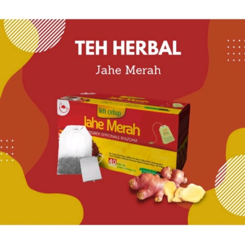 

Teh Celup Herbal Jahe Merah Original Minuman Tradisional Masuk Angin Mual Penghangat Badan