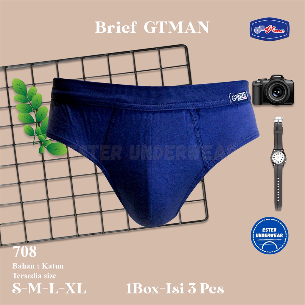 Celana GTMAN Mini Spandex GT 708B Bahan Katun Isi 3 Pcs