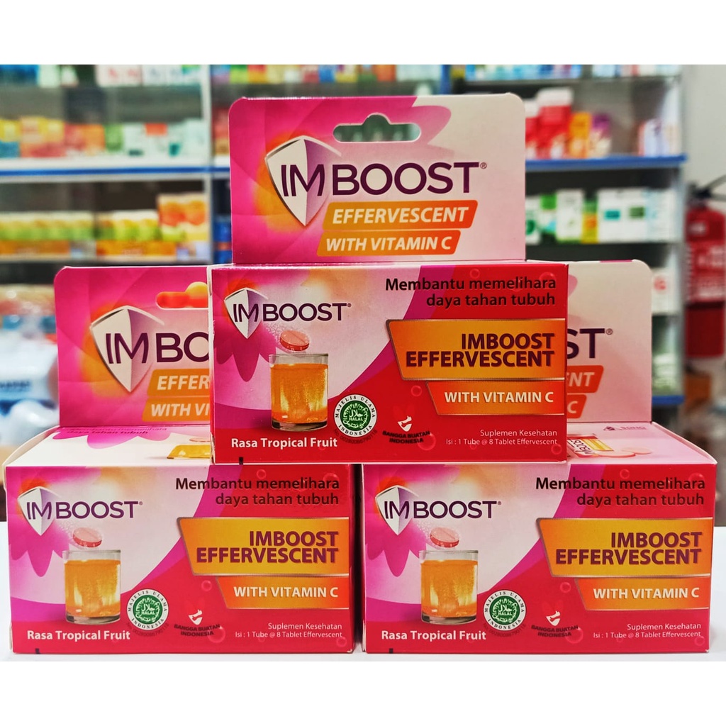 Imboost Effervescent Vitamin C Zinc D3 Rasa Tropical Fruit - Membantu memelihara daya tahan tubuh