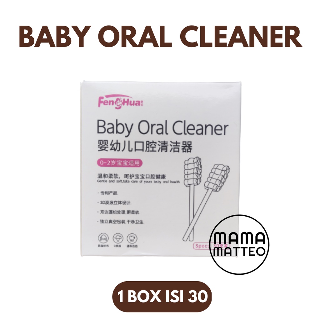 Baby Oral Cleaner Kassa Stick Pembersih Mulut Gusi Lidah Bayi Sikat Pembersih Putih Susu Kapas Kasa Lidah Gigi Lembut / 1 Box 30 Stick / BANDUNG