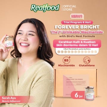 

Realfood Forever Bright 6 JAR Bird's Nest + Niacinamide & Glutathione origianl