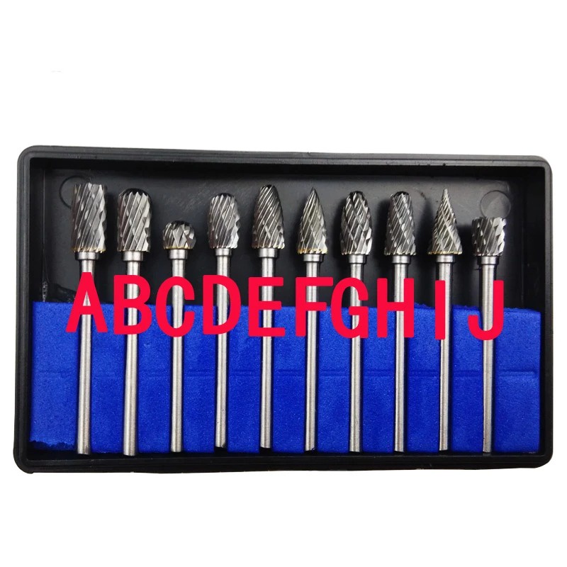 Grinding Head Carbide Rotary File Mata Bor Kikis Besi 10 Pcs