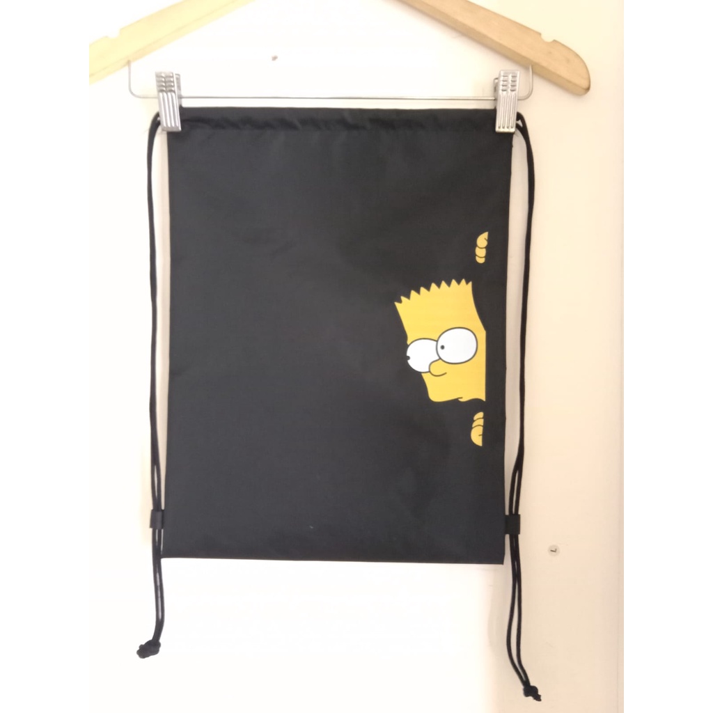 Tas serut olahraga motif gambar bahan taslan anti air