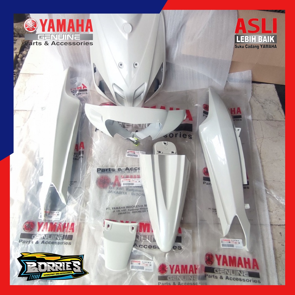 FULLSET COVER BODY HALUS MIO SPORTY PUTIH GE ORIGINAL ORI YAMAHA